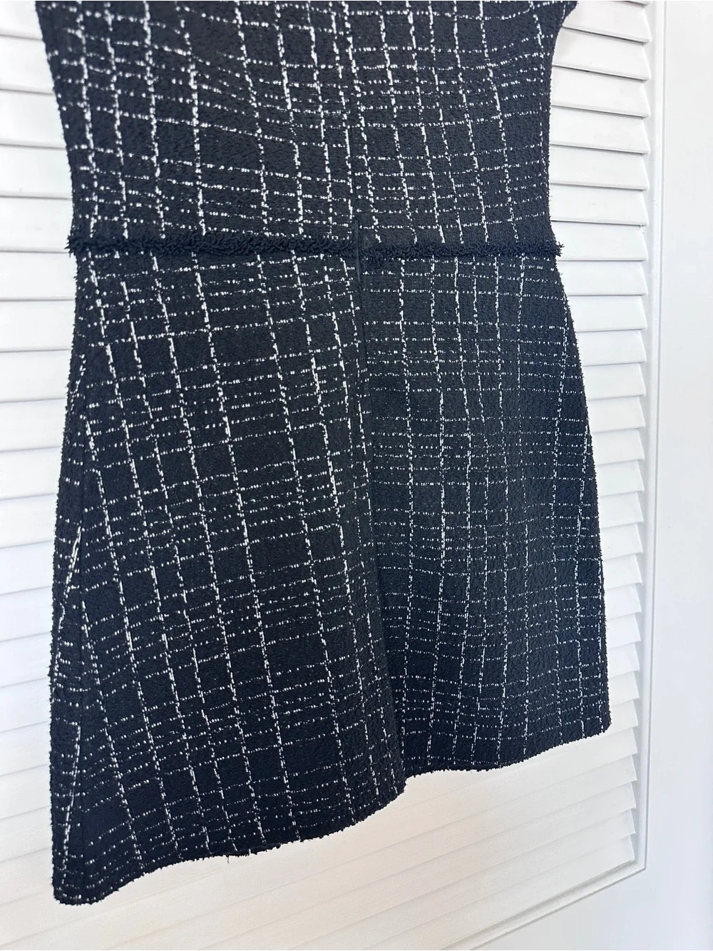 Zara Black and White Tweed Mini Dress Size S - Picture 16 of 16